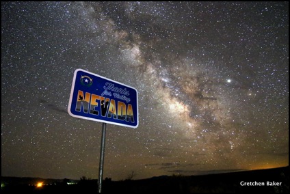 Nevada sign and milky way-001